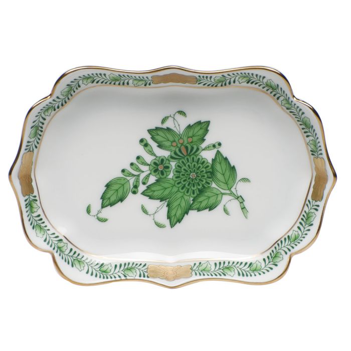 Green Mini Scalloped Tray