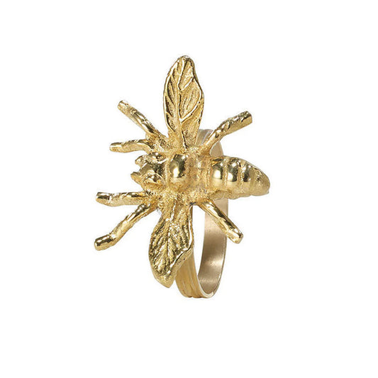 Gold Bee Napkin Ring S/4