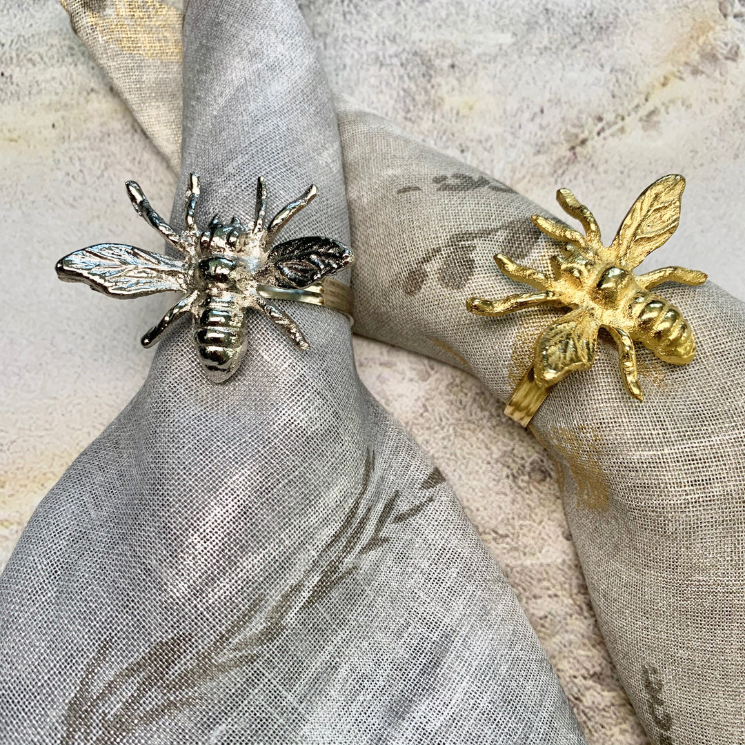 Gold Bee Napkin Ring S/4