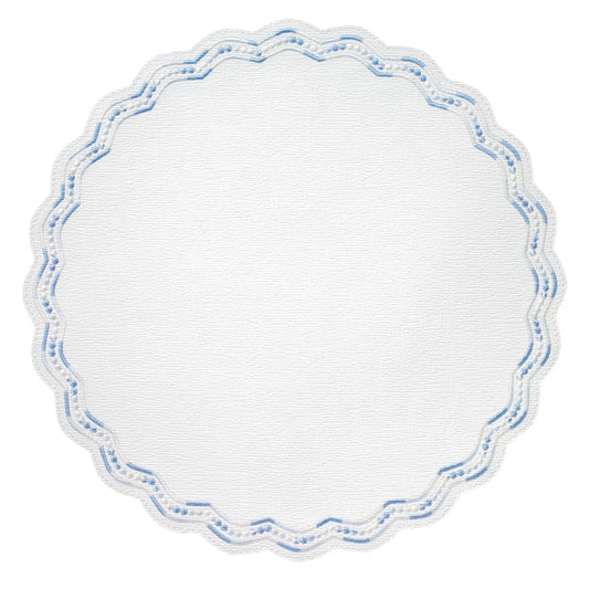 Belgravia Round Blue 15" Mat s/4