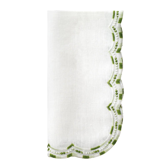 Belgravia Green 2" Napkin S/4