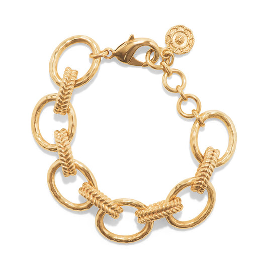 Cleoptra Regal Link Bracelet in Gold