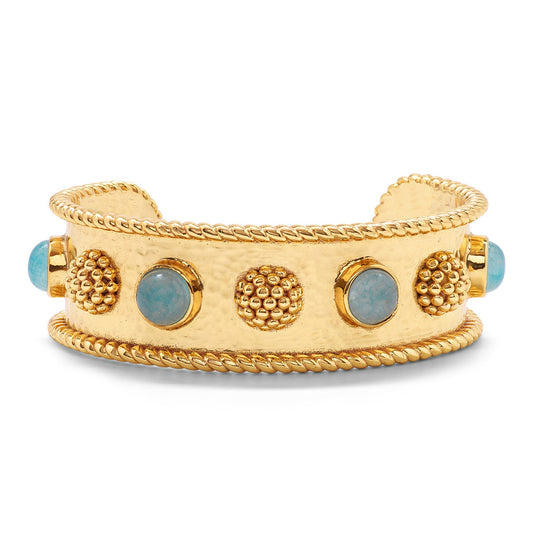 Berry Gem Cuff in Gold with Ocean Jade