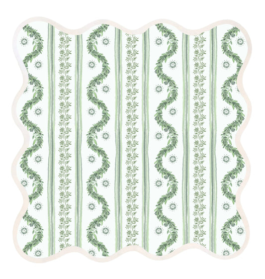 Boxwood Square Scalloped Placemat s/4