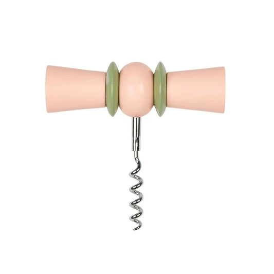 Bow Tie Corkscrew Green & Pink