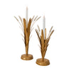 Forest Walk Wheat 13" Candlestick - Gold