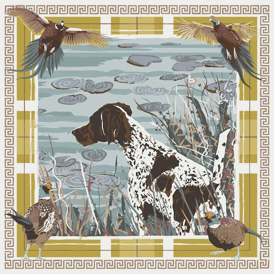 Buttercup Pheasant Watch - Double Sided Scarf 35x35