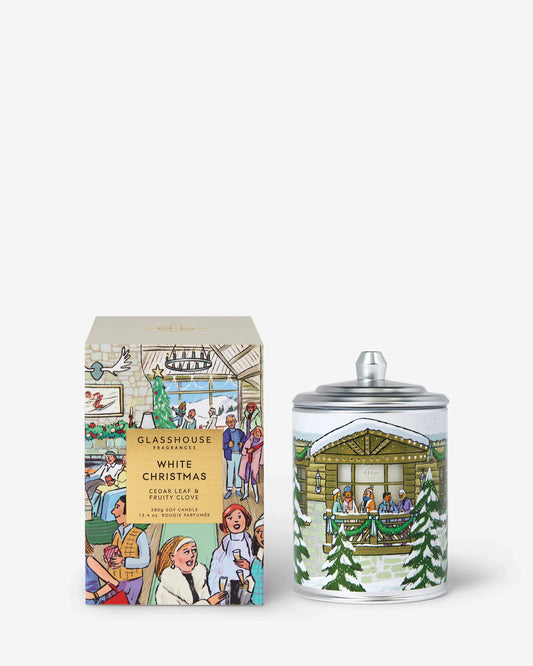 White Christmas Candle