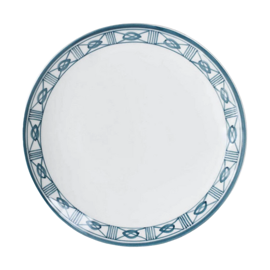 Lisbon Dinner Plate with Filigree Rim French Bleu