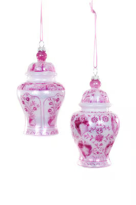 Pink Chinoiserie Ginger Jar Ornament