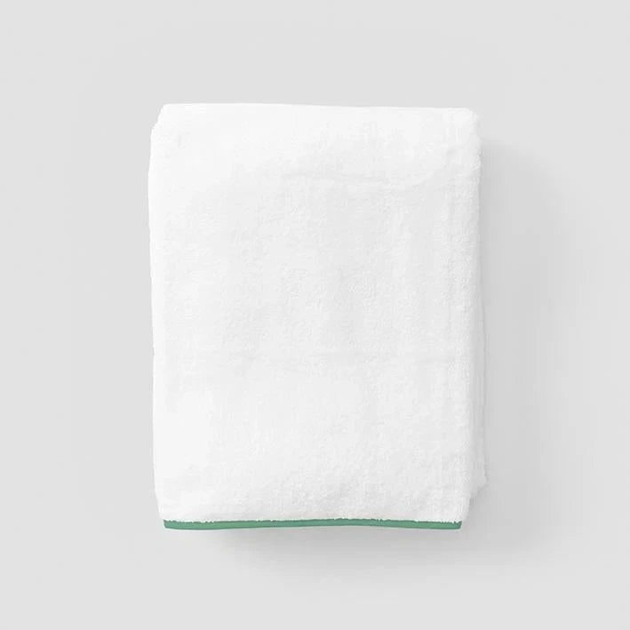 Green Trim Bath Towel