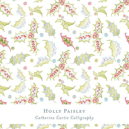 Holly Paisley Gift Wrap