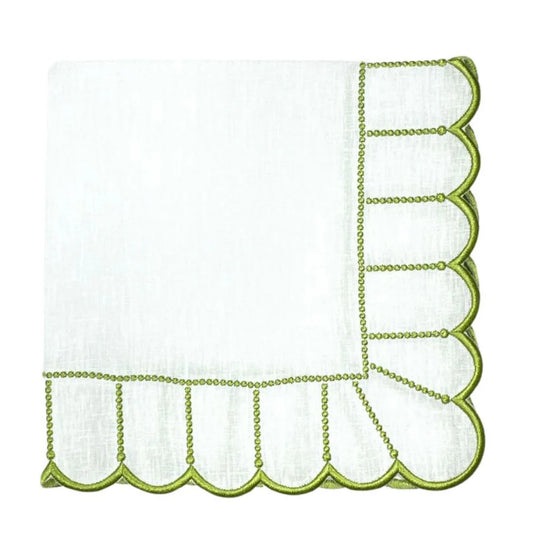 Pippa Napkin - White/Green