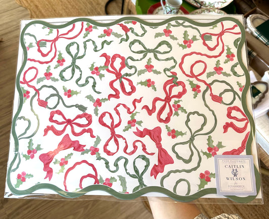 Red&Green Bows Placemat
