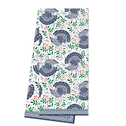 Turkey Toile Hostess Cotton Tea Towel