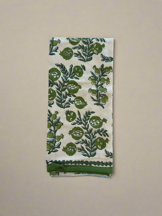 Pom Bells Green Tea Towel