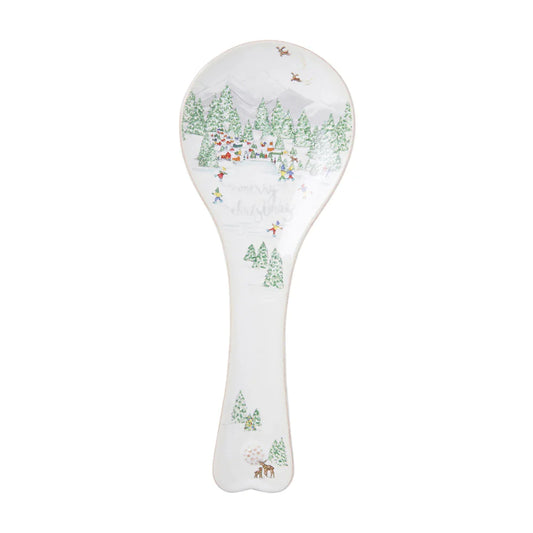 Berry & Thread Spoon Rest-North Pole