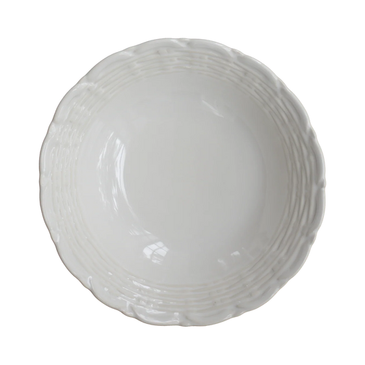 English Creme Basket Jubilee Pasta/Soup Bowl