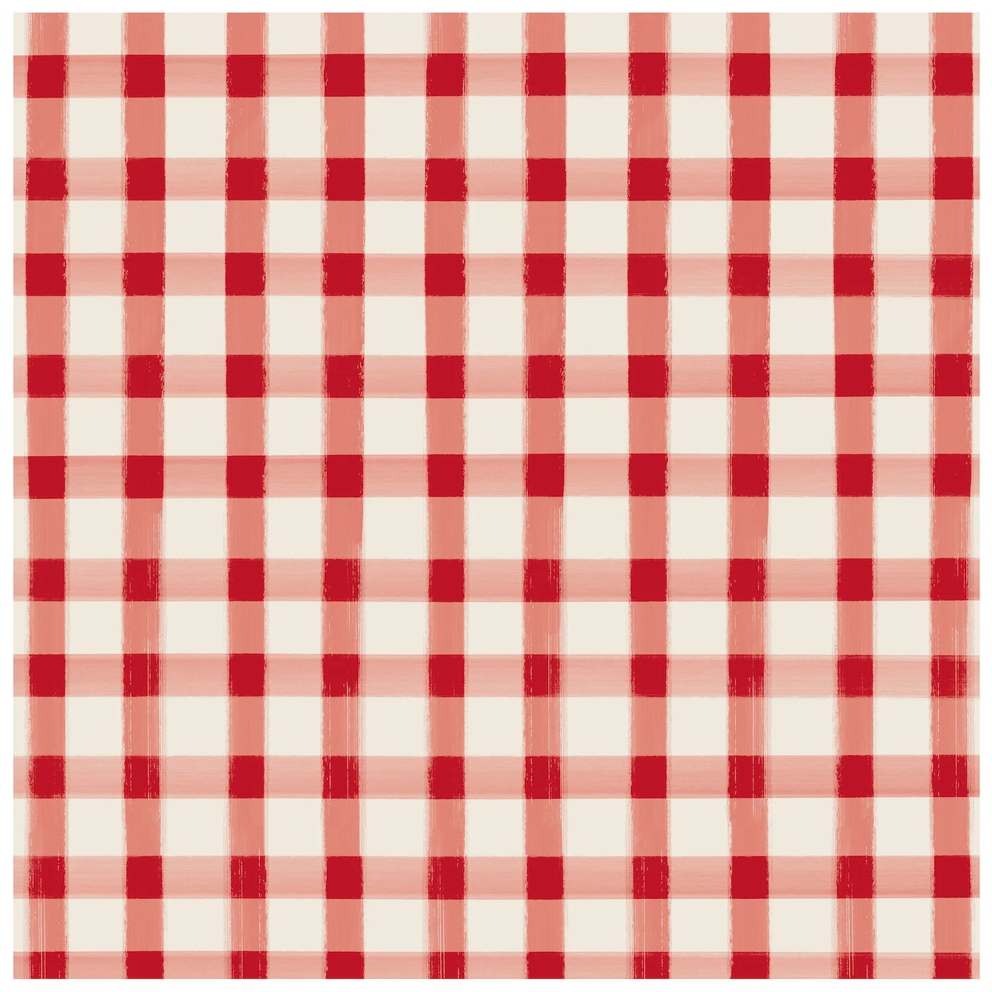 Red Check Cocktail Napkins