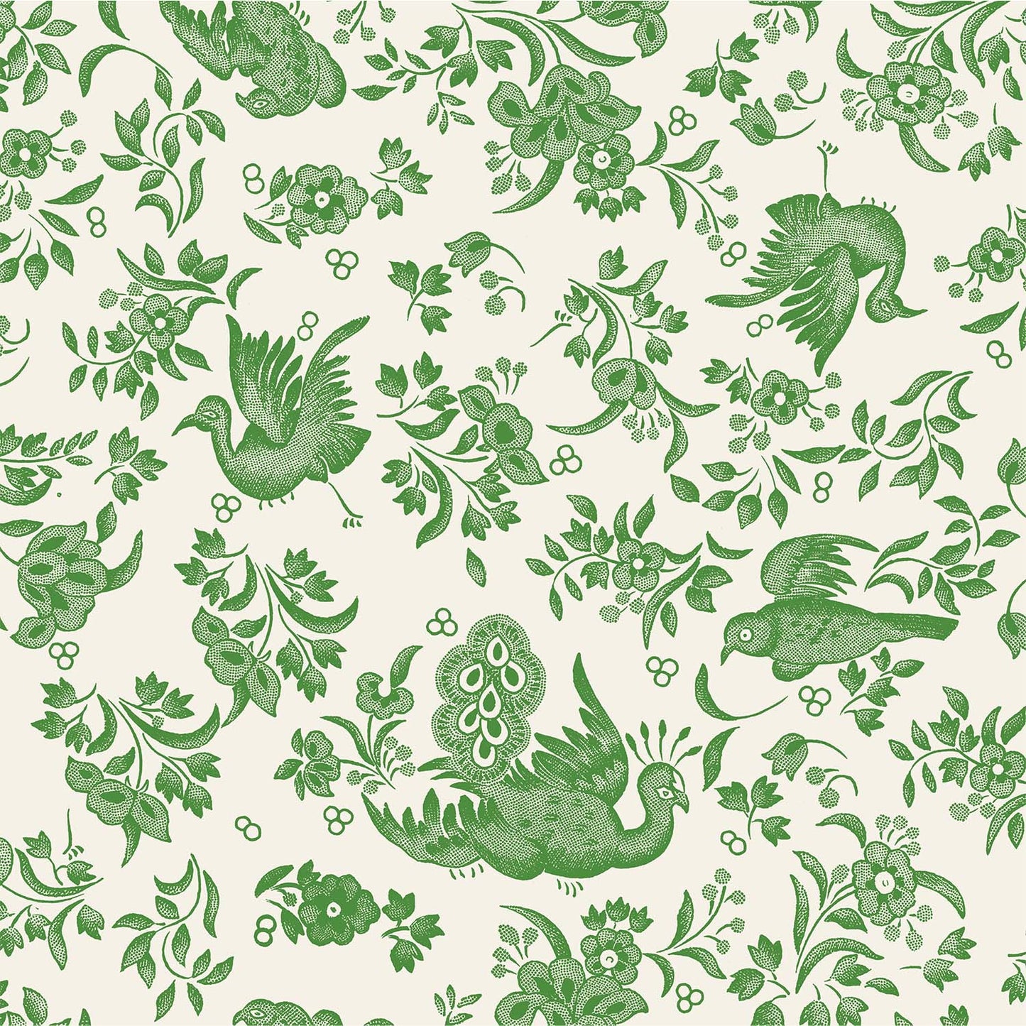 Green Regal Peacock Guest Napkin