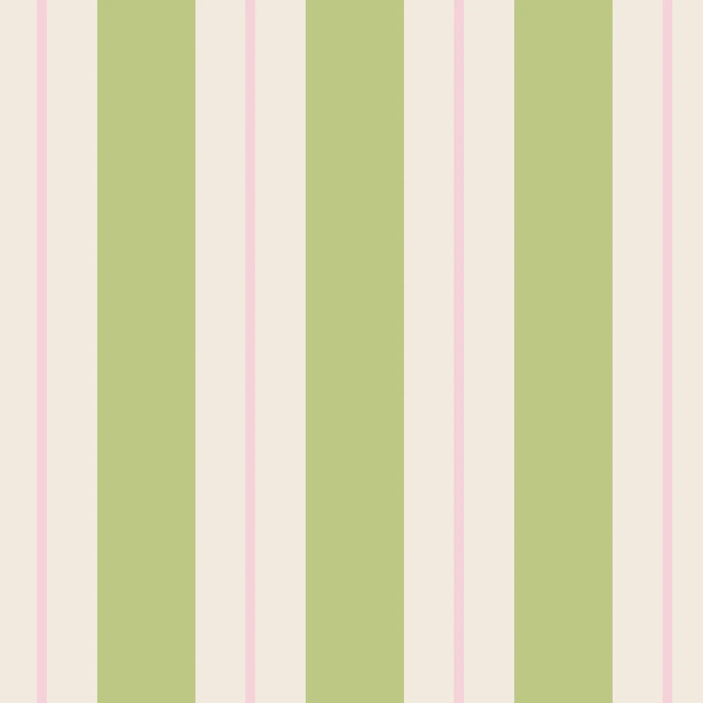 Green & Pink Awning Stripe Cocktail Napkin