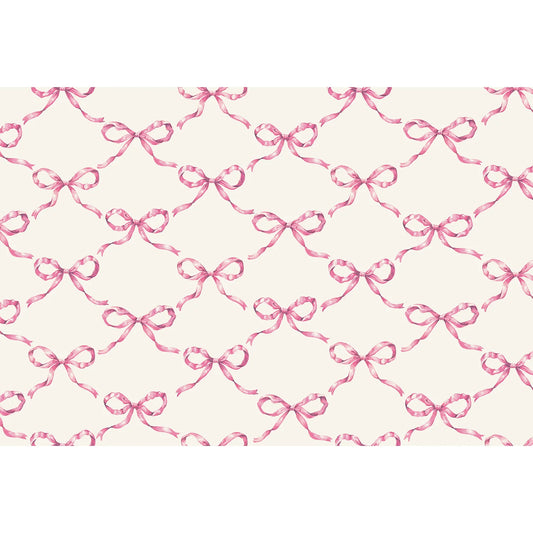 Pink Bow Lattice Placemat
