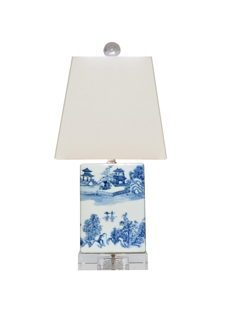 Blue Porcelain Book Shelf Lamp