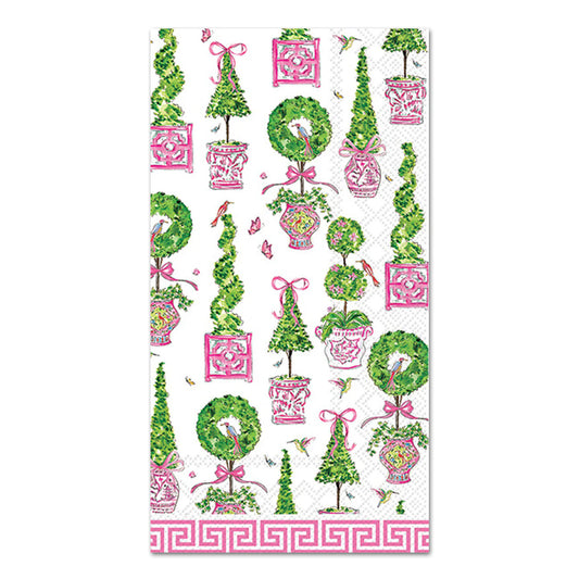 Pink Topiary Guest Napkin