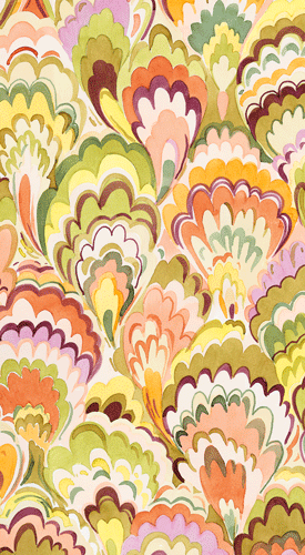 Marbled Ceramica Raspberry/Chartreuse Guest Towel