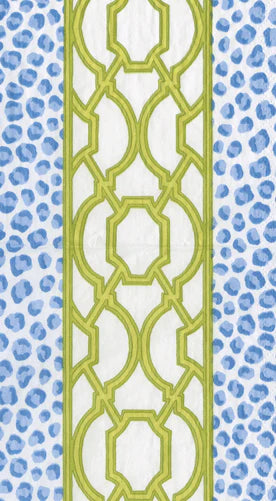 Knots and Spots Blue/Green Guest Towel
