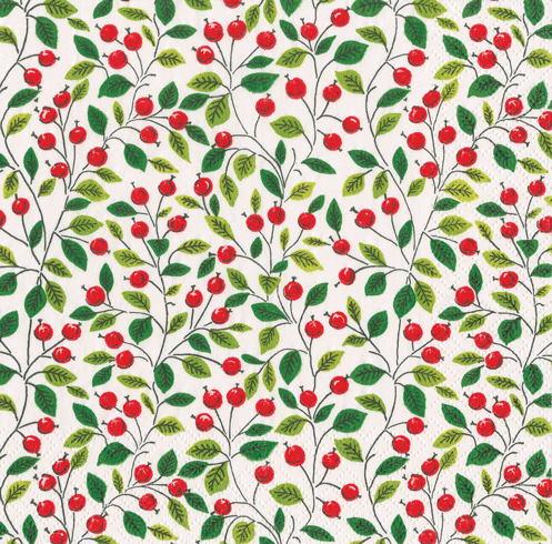 Berries and Leaves Cocktail Napkins