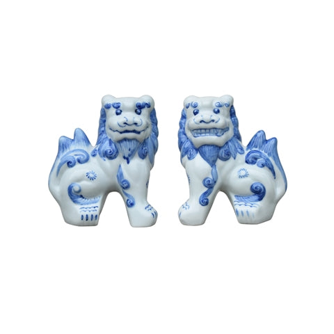 Porcelain B/W Foo Dog