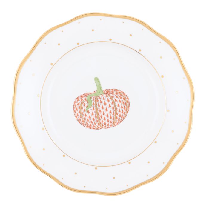 Pumpkin Fall Dessert Plate