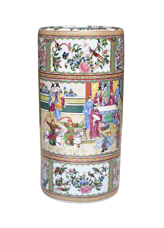 Rose Canton Umbrella Stand