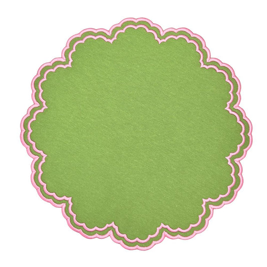 Bettina Placemat - Green & Pink S/4