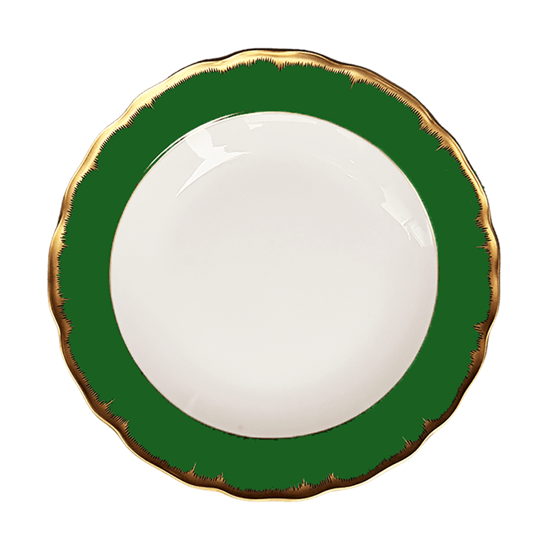 Chelsea Feather Ivy Green Dinner Plate