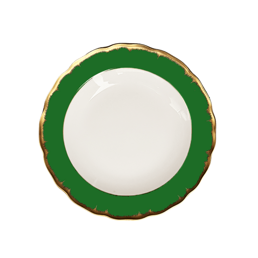 Chelsea Feather Ivy Green Dessert Plate