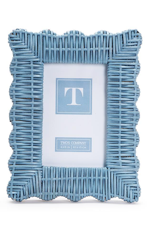 Blue Wicker Frame