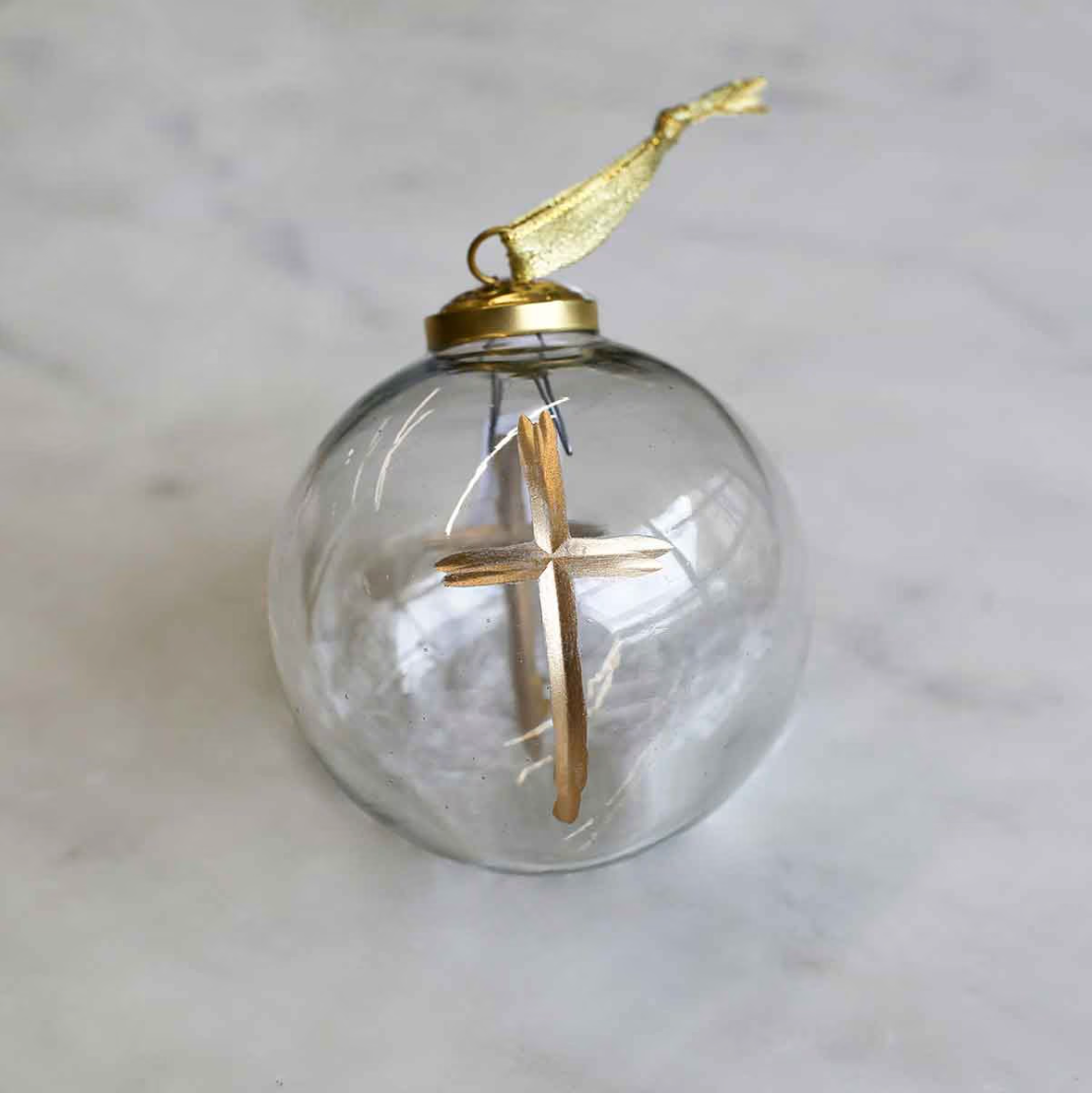 Cruix Clear Glass Ornament