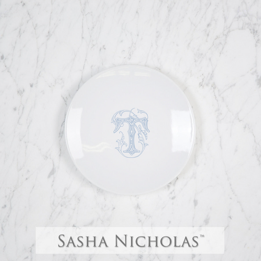 Monogrammed Party Plate for Durant/Thompson Registry