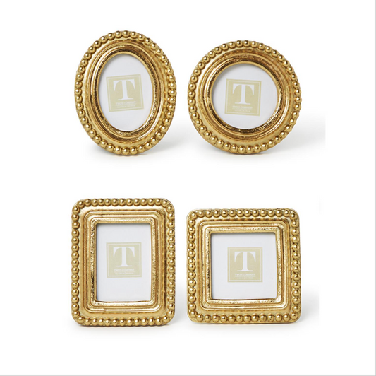 Mini Beaded Gold Frame