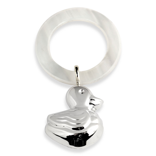 Duck Sterling Silver Teething Ring