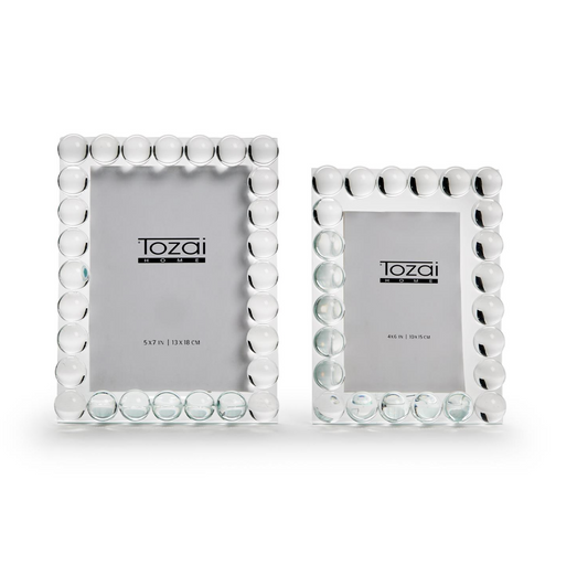 Bubbles Crystal Glass Photo Frame