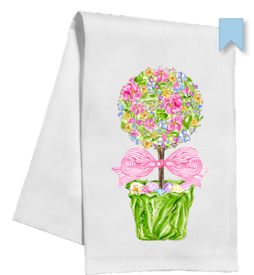 Topiary in Cabbage Tea Towel