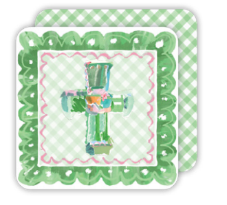 Green Cross Paper Coasters