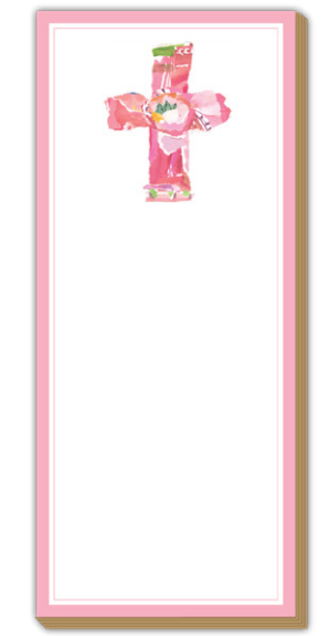 Pink Cross Skinny Notepad