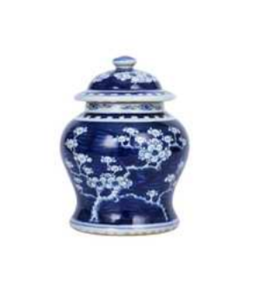 Medium Porcelain Jar Blue Plum Blossom
