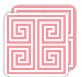 Greek Key Paper Coasters