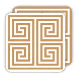 Greek Key Paper Coasters