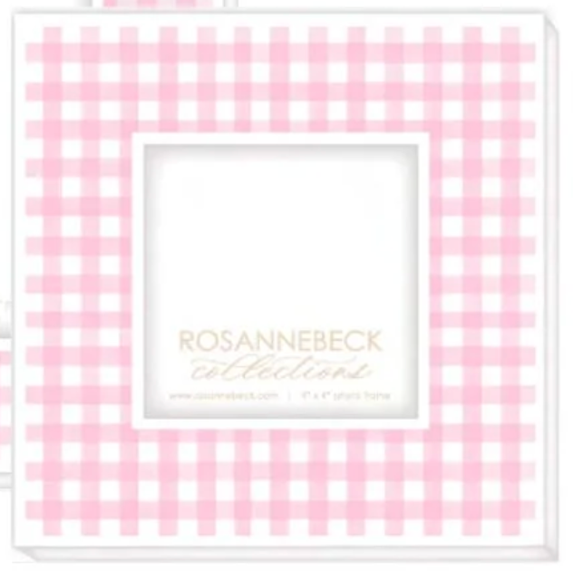 Gingham 4x4 White Frame